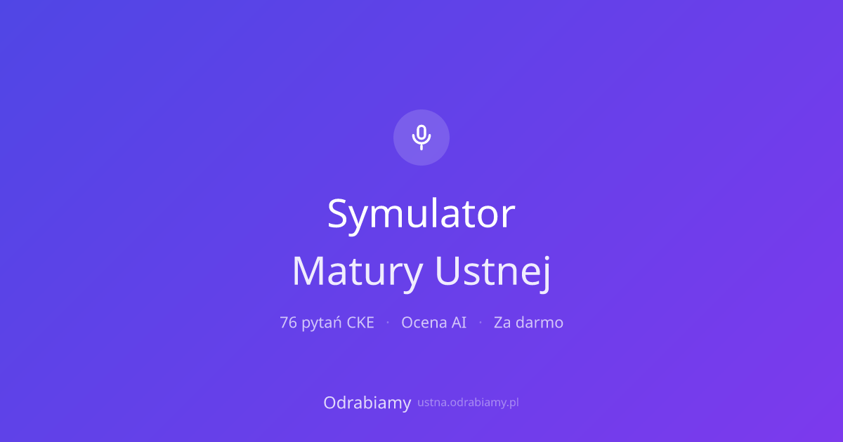 Sztuczna inteligencja wspiera przygotowania do matury ustnej
